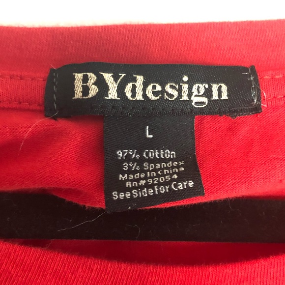 BYDesign Large Sparkly Red Sequined Top - Picture 5 of 6